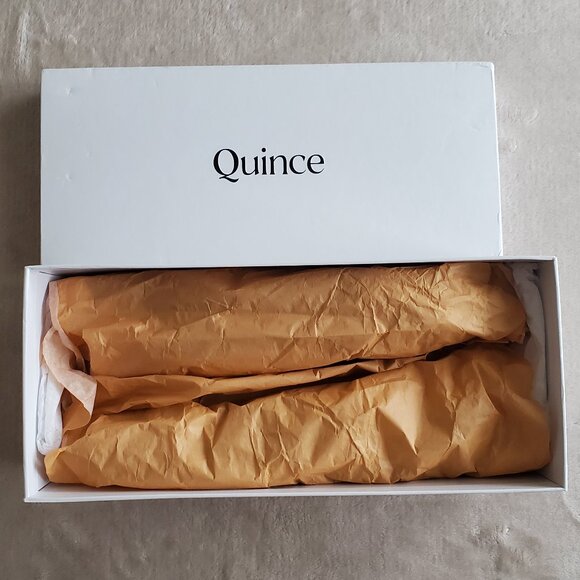 Quince Italian Leather Bow Pointed Women’s Flats Size 7 Color Almond Like new - Picture 3 of 14